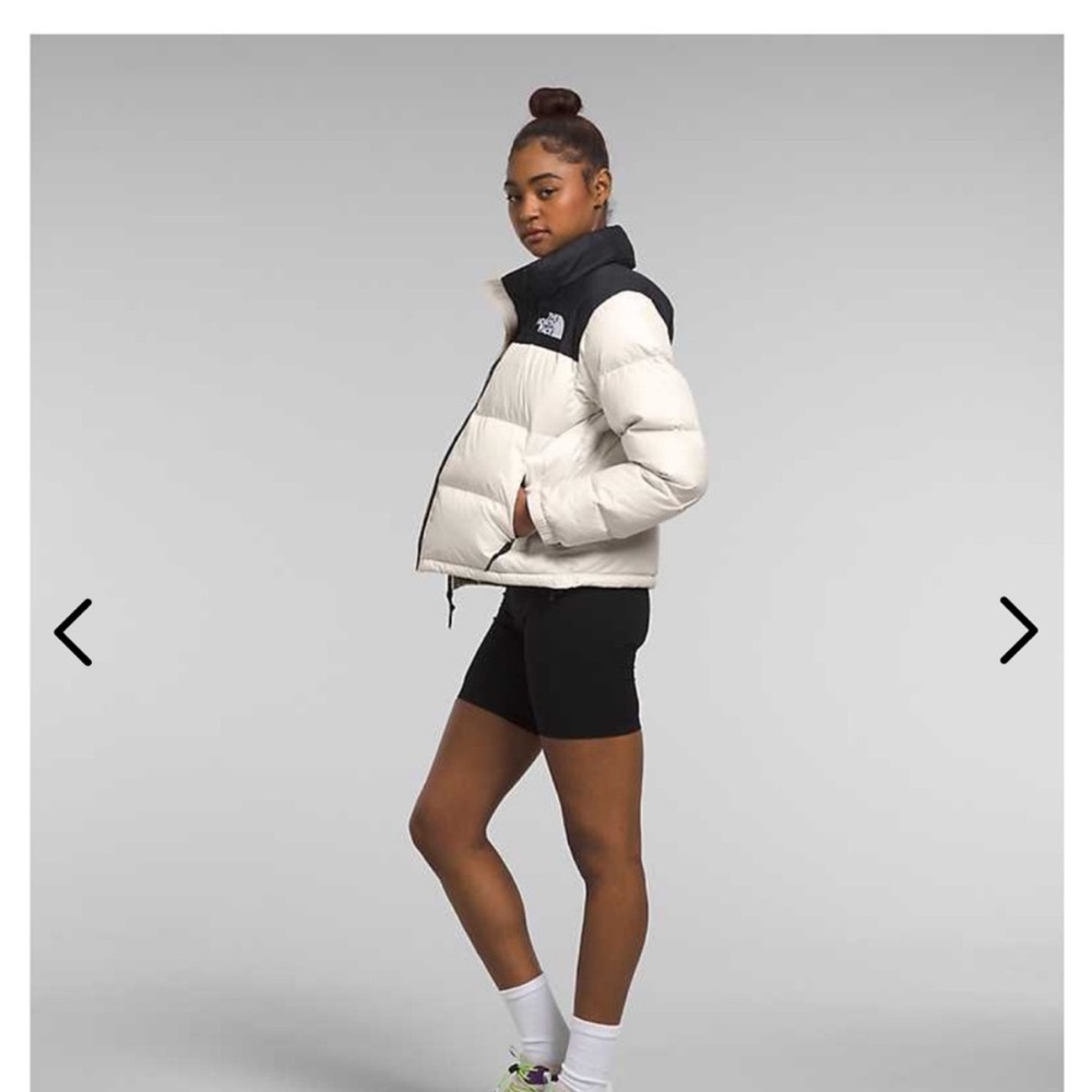 90s style black and white The Northface jacket women’s large